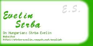 evelin strba business card